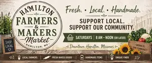 Farmer's Market in Hamilton Missouri banner