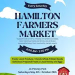Hamilton MO Farmers Market every Saturday from May to October in JC Penney Park. Come on down and meet your local farmers and artists!