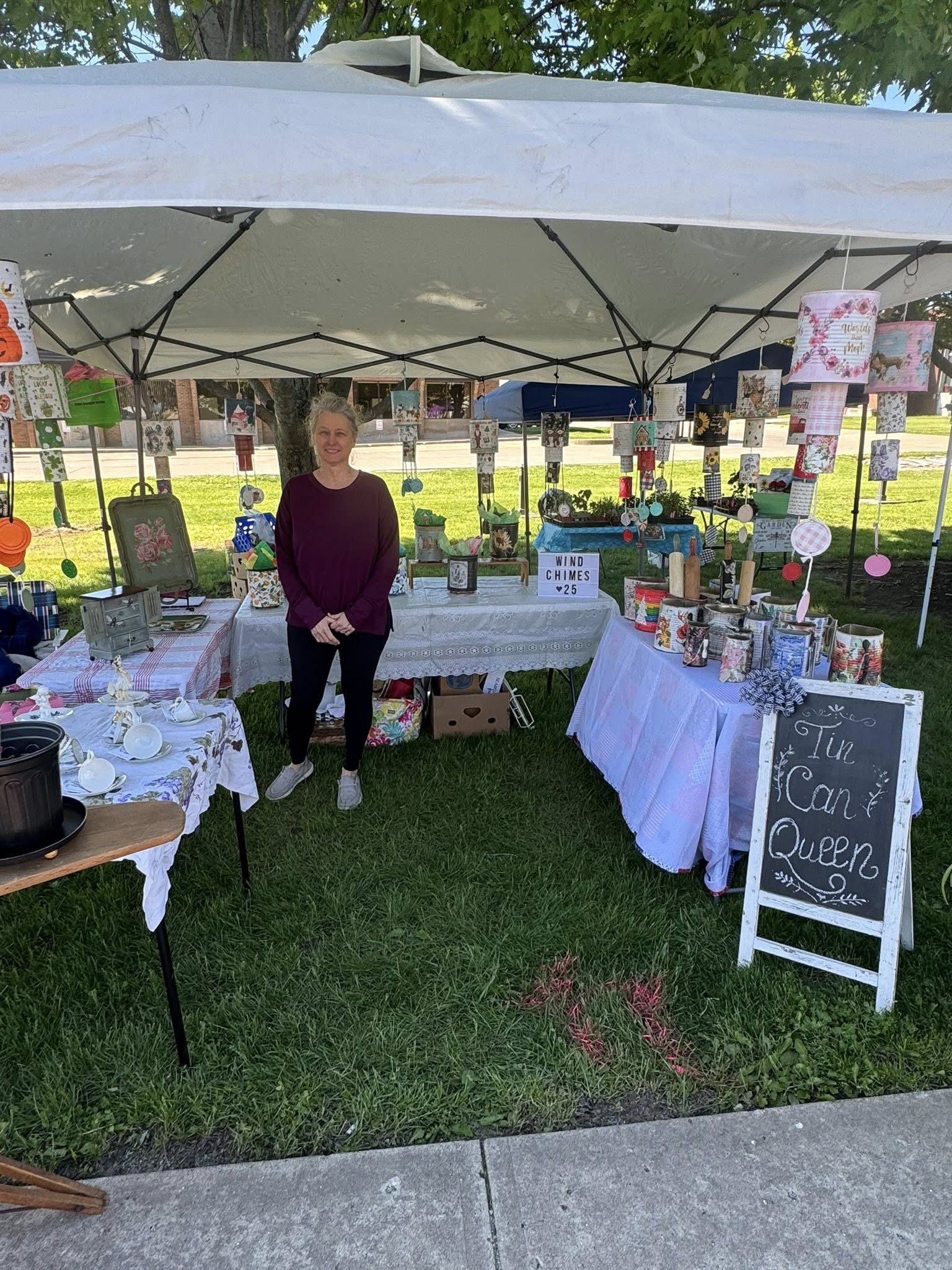 vendor at the Farmers market in Hamilton Missouri