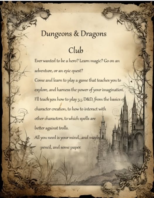 Dungeons and Dragons events at the library in Hamilton Missouri