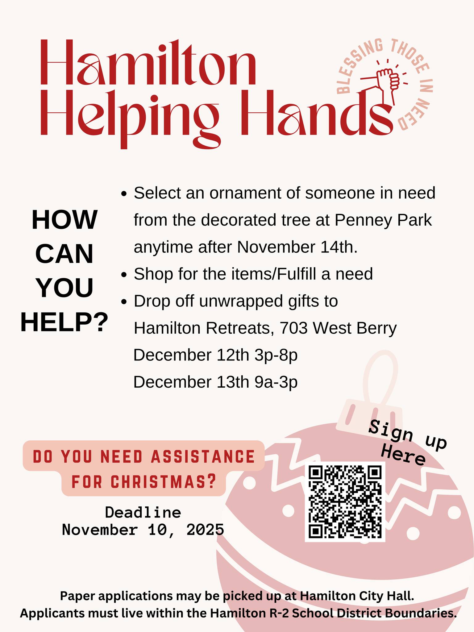 Hamilton Helping Hands for those in need