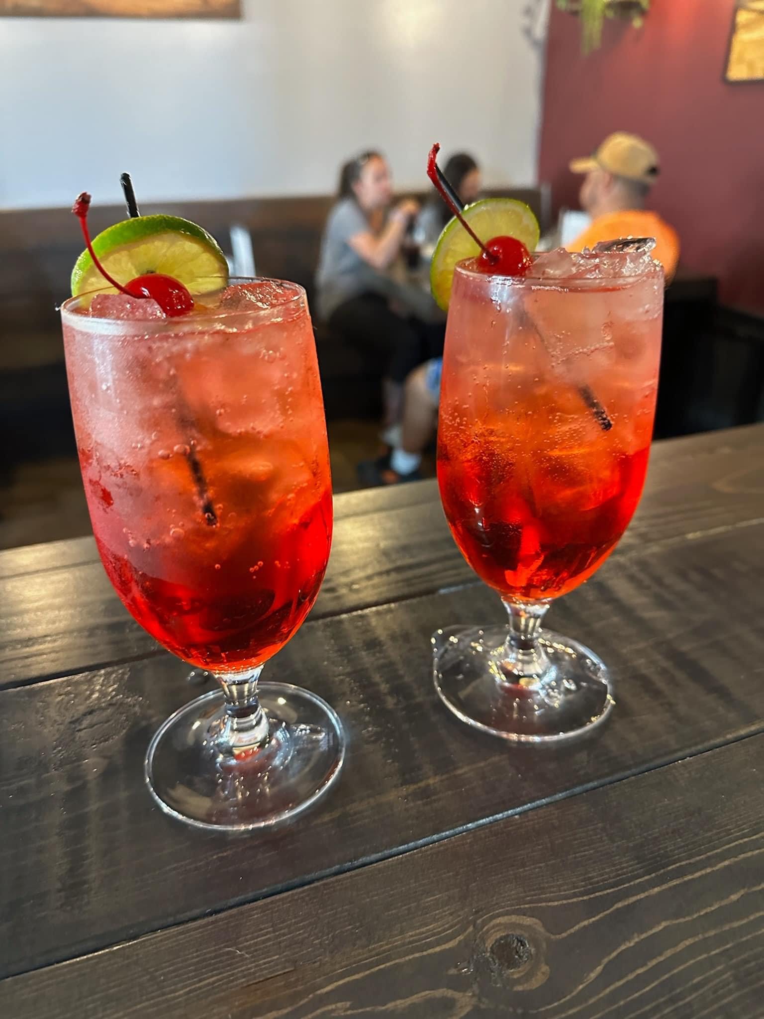 Cocktails at the bar at Pasta Villa Restaurant