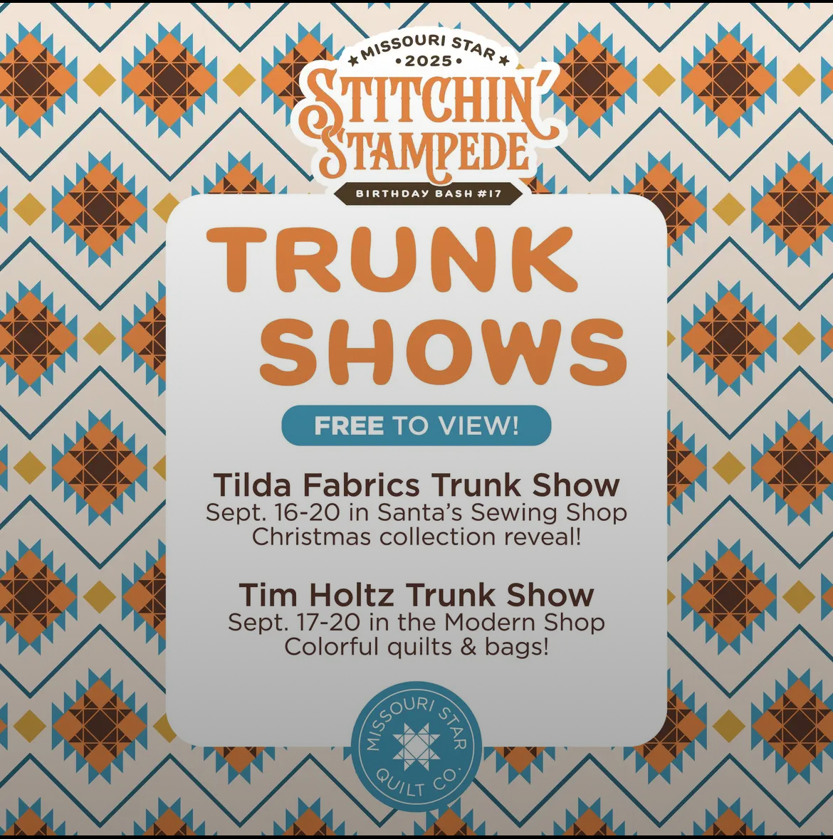 Missouri Star Quilt Birthday Bash