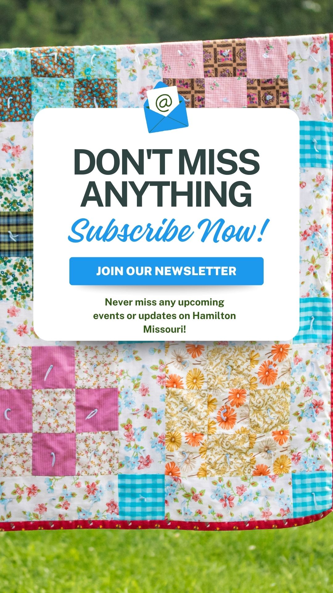 newsletter sign up for Hamilton Missouri