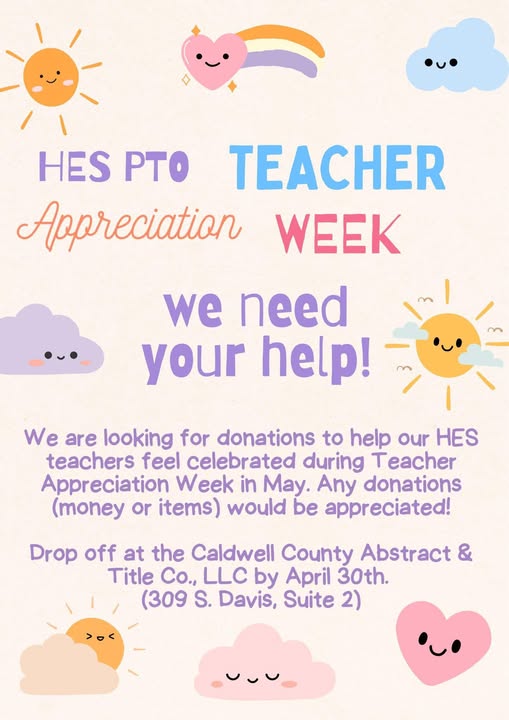 Teacher Appreciation Week in Hamilton Missouri